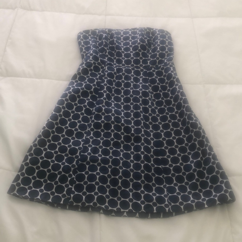 NWT The Limited mini dress in navy and white with polka dots with zipper